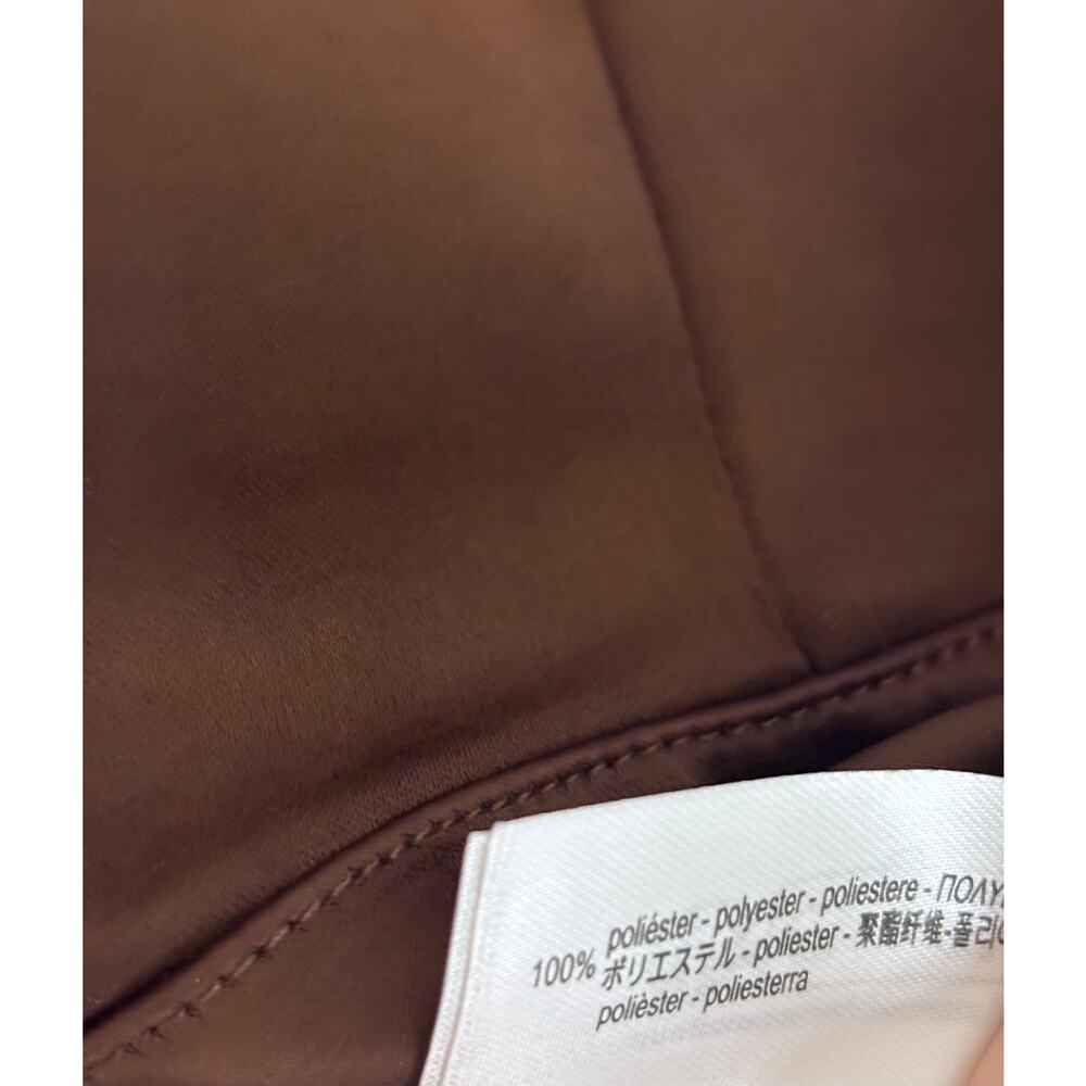 Zara Skirt Satin Midi Pencil High Waist Back Slit Brown XS NWT - Picture 12 of 14